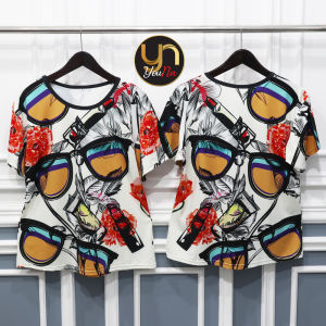 Atasan Kaos Wanita Gambar Modis Style