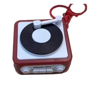 Retro Styles Phonograph Keyring Accessory With Music Playback and Recording Features Fashion Accessory for Women