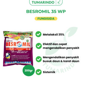 Besromil 35 WP 200 Gram Fungisida Metalaksil Mengendalikan Penyakit Busuk Akar Karat Daun