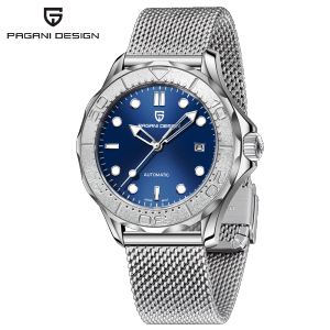 PAGANI DESIGN Original Mens Automatic Mechanical Watches Calendar New Luxury Watch Sapphire Mesh belt Straps Stainless Steel Waterproof Watch For Men PD-1818