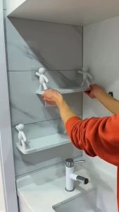 1pcs Wall Hanging Bathroom Corner Shelf Storage Rack Kitchen Rack Adhesive Wall Plastic Organizer Toilet