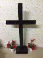 JESUS CRUCIFIX WOODEN CROSS STAND 63CM/25 INCHES. 