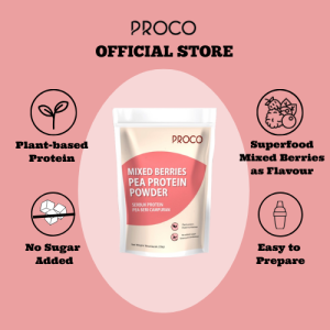 Proco Pea Protein Powder Mixed Berries | 250g |  Zero sweetener