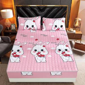 ผ้าปูที่นอนลายน่ารักน่าเอ็นดู ผ้าปูเสริมใยนุ่มลายใหม่