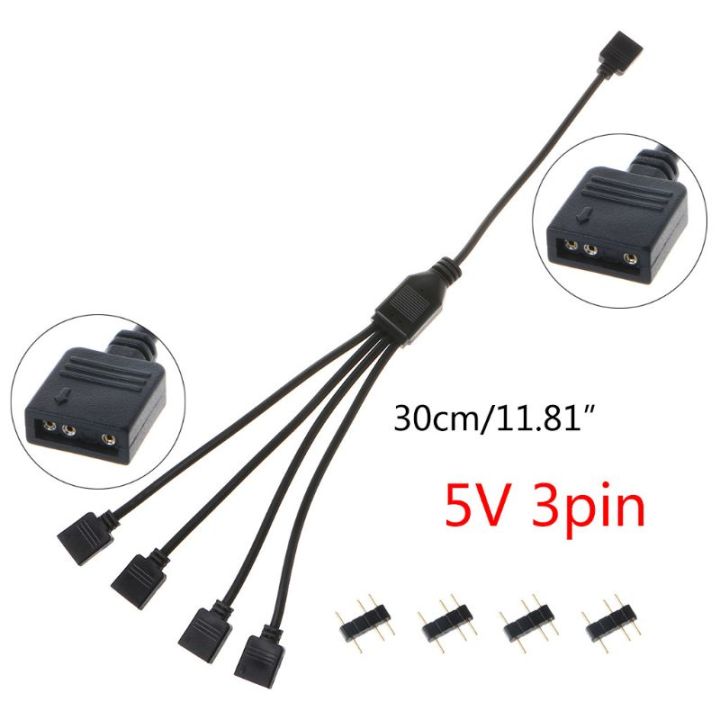 5V 3Pin Interface Transfer Extension Cable RGB Splitter for ASUS MSI