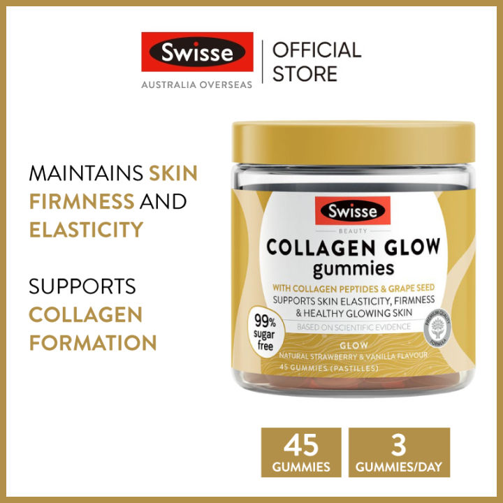 Swisse Beauty Collagen Glow Gummies 45 Gummies (Pastilles) (EXP06 2025) Lazada PH