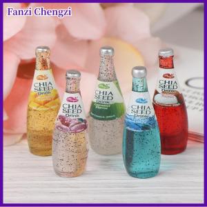 Fanzi 2/5ชิ้น1:12 dollhouse Miniature Fruit drink bottle ตุ๊กตาบ้านอุปกรณ์เสริมของเล่น