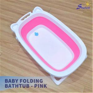 BAK MANDI BAYI LIPAT FOLDABLE SILICONE BATHTUB FOLDING BAYI PORTABLE ANAK PERALATAN BAYI