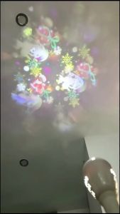 BHQ Christmas Projector Light 16 Patterns Halloween Snowflake Rotating Atmosphere Bulb Light Xmas Decor