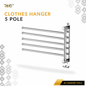 Rak Gantungan Handuk Lipat Putar Bathroom Towel Holder