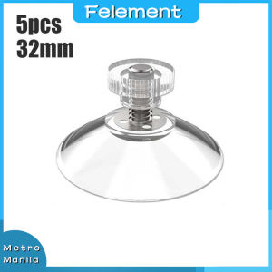 5pcs Screws Suction Cup Hooks With Thread Suction Pads Fit For Glass