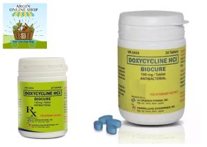 Biocure Doxycycline HCL 100mg Antibacterial Tablets for Dogs & Cats - 20 Tablets