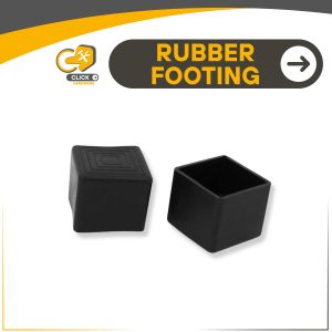 Square Rectangular Rubber Footing Tube Rubber Footing End Cap - QFX Depot