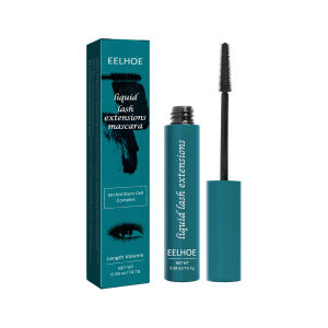 Eelhoe Liquid Lash Extentions Mascara Natural Beautiful Not Smudge Black Waterproof 3d Fiber Lash Extension Mascara High Quality Professional Cosmetic Extra Volume Smudge-proof Curling Lengthening Eyelash Extension Eye Makeup Tool（10.7g）