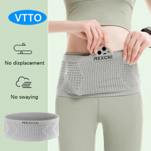 VTTO Running Belt Invisible Running Fanny Pack Phone Holder Running Anti-slip Breathable Waist Bag Moisture Wicking Storage Belt Bag