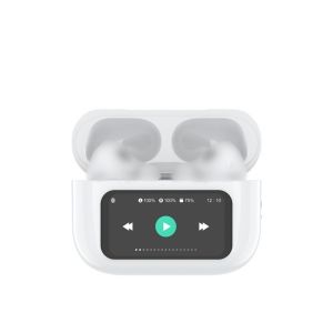 Huaqiang North A9 PRO Smart Wireless Earbuds with Screen 5 Touch Control ANC Noise reduction lyrics display in-ear color screen