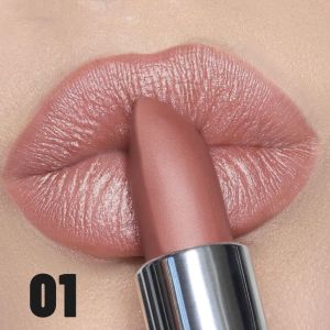 MACRAMEX Glitter Pearlescent Lipstick Matte Waterproof Metallic Lipstick Long Lasting Lip Glaze Women