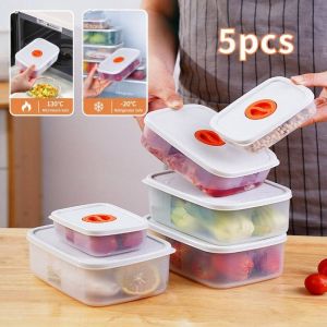 Food Storage Box Containers PP Food Grade Airtight Microwave Safe Transparent Refrigerator Box Fresh