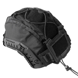 BAIBAOGE Tactical Helmet Cover with Battery Pouch for Fast Helmet 500D Nylon Paintball Airsoft Helmet Cover B Khaki Color