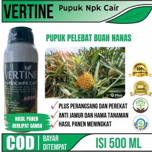OBAT PELEBAT BUAH NANAS Vertine Grow Pupuk Npk Cair Alami PelebatPerangsangPembesar Buah Nanas Paling Ampuh Booster Buah Nanas Alami 100% Asli
