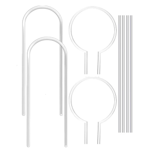 Gói 8 hỗ trợ Acrylic đứng thiết kế hình tròn U hiện đại để trang trí trong vườn ngoài trời trong nhà và ổn định chậu hoa