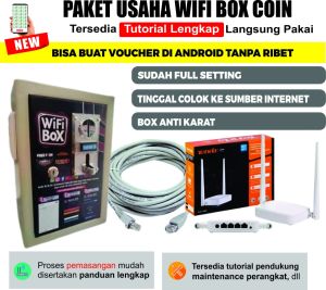 Paket Usaha Wifi Box Koin Full Setting Siap Pakai Dengan Acces Point Indoor