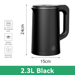 Electric kettle 1500W 2.3L Stainless Steel Double wall insulation cerek elektrik