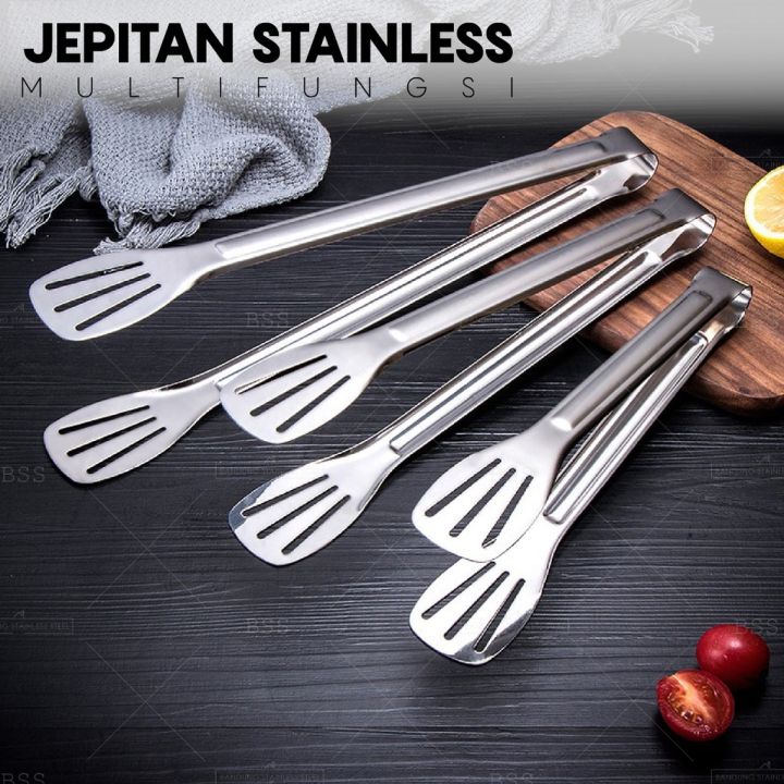 Jepitan Stainless Multifungsi Jepitan Roti Kue Lebar Capit Makanan ...