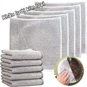 Bộ 10 khăn lưới kim loại khăn rửa chén dây kim loại -cọ xoong