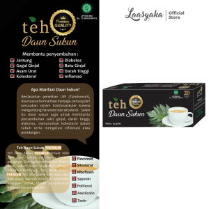 Teh Daun Sukun Premium Laasyaka Obat Herbal Batu Ginjal Gagal Ginjal Jantung Asam Urat Kolesterol Diabetes Hipertensi Inflamasi