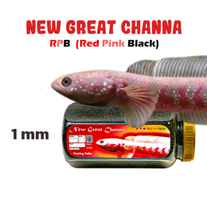 Ikanesia - Pelet New Great Channa RPB Red Pink Black Naikkan Warna Merah Ikan Channa Louhan Arwana