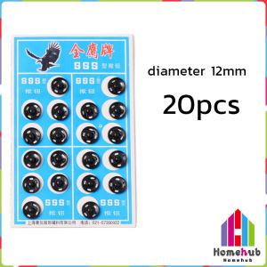 HB Metal Snap Fasteners Press Button Black / Silver