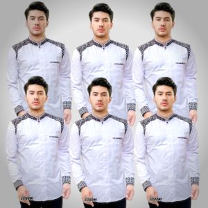 baju Koko putih lengan panjang / busana muslim pria | baju koko pria | seragam hadroh terbaru | fashion muslim pria