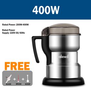 Alex Home Use Stainless Steel Grinder food blender Maker Grinding Milling spice grinder Machine Strong Electric Spice Meat Grinder Food Processor Choper Mixer small suprfine grinder Pengisar Daging Sayur pengisar kerin食材粉碎机打粉机家用小型细腻 研磨機