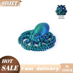 SDJZT 3D in có khớp nối bạch tuộc poseable xúc tu Bàn đồ chơi PLA điêu khắc cho Kid Jointed cơ thể trang trí đồ chơi