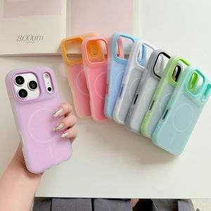 Candy Color For Magsafe Wireless Charging Phone Case For iPhone 17 16 15 14 Plus 13 12 11 Pro Max Shockproof Cover