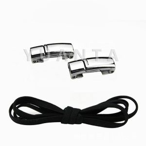 Yuanta เชือกผูกรองเท้า แบบแม่เหล็ก ยืดหยุ่น ใช้งานง่าย สีพื้น จํานวน 1 คู่ Shoelace