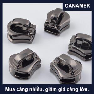 【CANAMEK】 10PCS 5 # dây kéo kim loại đầu kéo thanh trượt Zip khóa túi hành lý may tự làm sửa chữa Kit Phụ kiện phần cứng