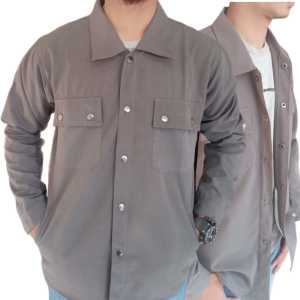 jaket semi parka casual trucker canvas pria