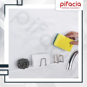 PIFACIA Rak Spons Holder Tutup Panci Bahan Besi Tempat Sponge Cuci Piring Gantung Tempel Drain Storage