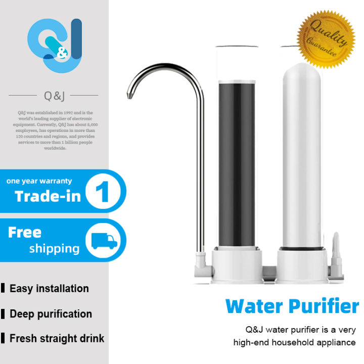 water purifier doubletable water filter, carbon and mineral pH