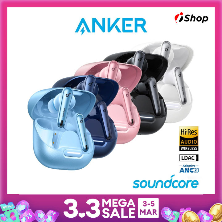 Anker Soundcore Liberty 4 NC Earbuds TWS Headphones, Adaptive ANC 2.0,  Bluetooth 5.3 - Blue 