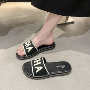 FH Women Korean Slip-On Slippers PVC Lightweight Fashion Flats Summer Casual Soft Shoes BS-2112