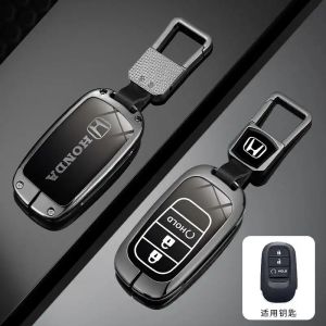 Metal Key Key HolderCase Remote Key Fob Key HolderKeychain For Honda City Civic HRV Jazz CRV Accord Odyssey BRV WRV Brio Dunk Giorno Vision