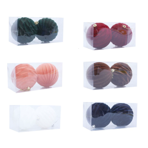 2Pcs Christmas Baubles Ball Christmas Tree Hanging Ornament for Tree Wreath Mantels Winter Holiday Party Centerpieces