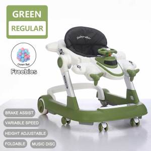 VOGO Baby Walker for Baby Boy girl With Music Sound And Handle&Visor Adjustable Safety Walker