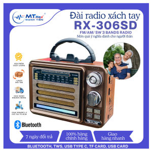 Đài Radio rẻ nhất  RX-306SD  Loa Nghe Nhạc Bluetooth Kiêm Đài FM Cổ Điển Đầy Đủ Chức Năng Âm Thanh Chất Lượng Hỗ Trợ Thẻ Nhớ và USB