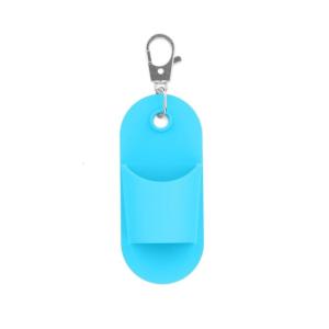 Multipurpose Reusable Silicone Lipstick Keychain Holder Gym Commute Accessory Women Portable Cosmetic Clip Case
