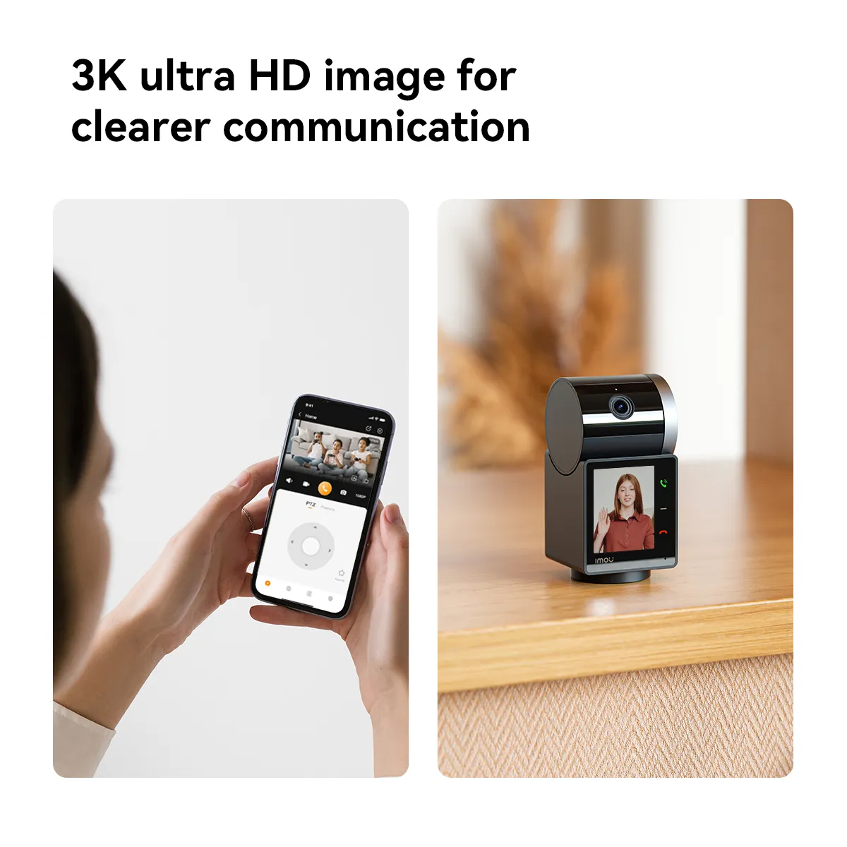 IMOU รุ่น REX VT PRO กล้องวงจรปิด WIFI ภายใน intercom มีแบตในตัว ความคมชัด 5MP แบต 2000 mAh ประกัน 2 ปี