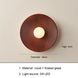 โคมไฟติดผนังทรงกลมหลอดไฟในร่มสำหรับตกแต่งห้องนอนห้องนั่งเล่นเชิงเทียนติดผนังทางเดินสไตล์ญี่ปุ่นย้อนยุคโคมไฟไม้ติดผนังสุดสร้างสรรค์